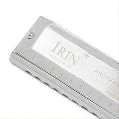 48 Tone Silver Harmonica Professional Woodwind Instrument for Music