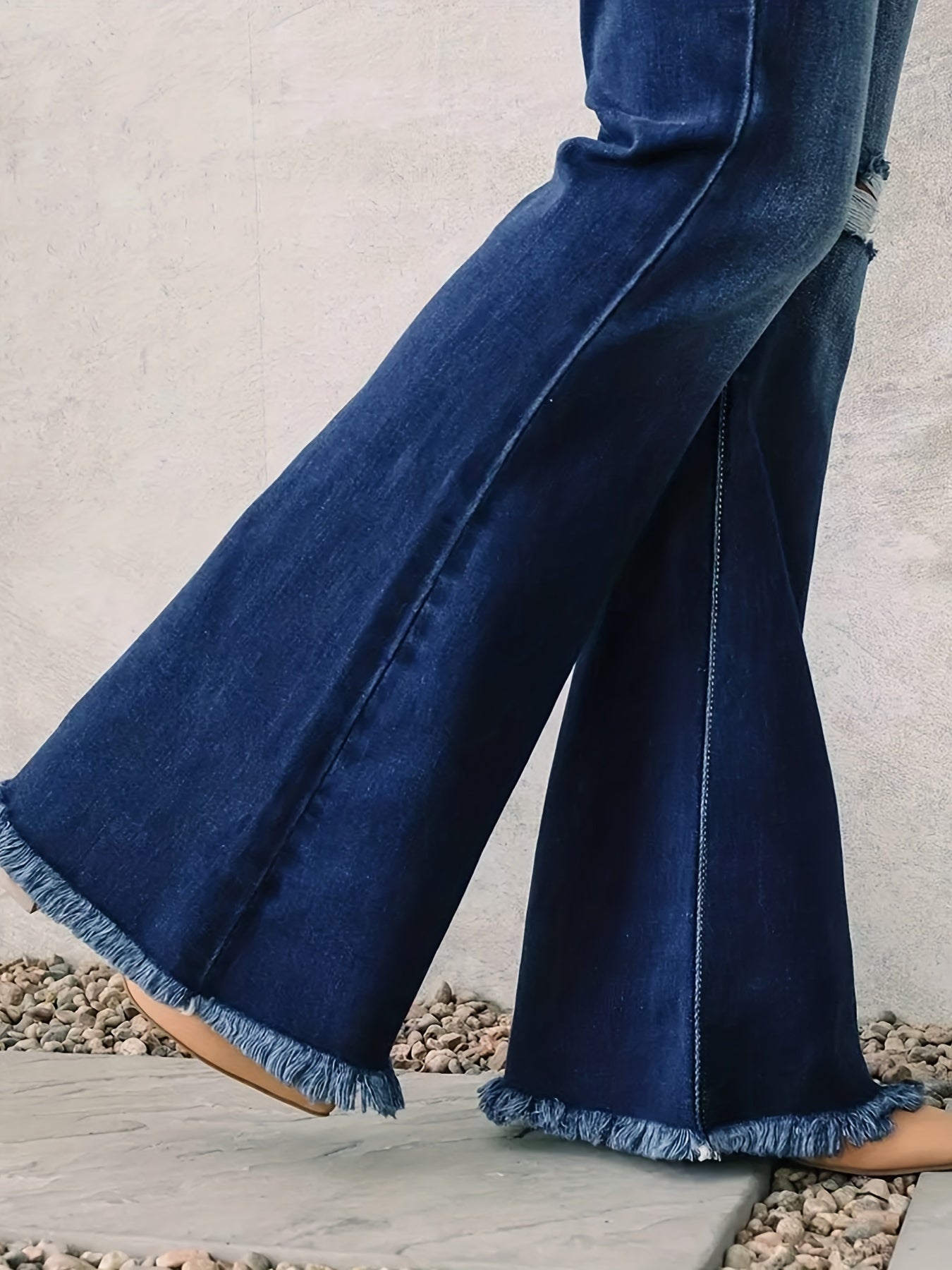 Solid Ripped High Rise Skinny Jeans