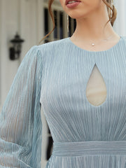 Floor Length Long Sleeve Dress for Party & Banquet
