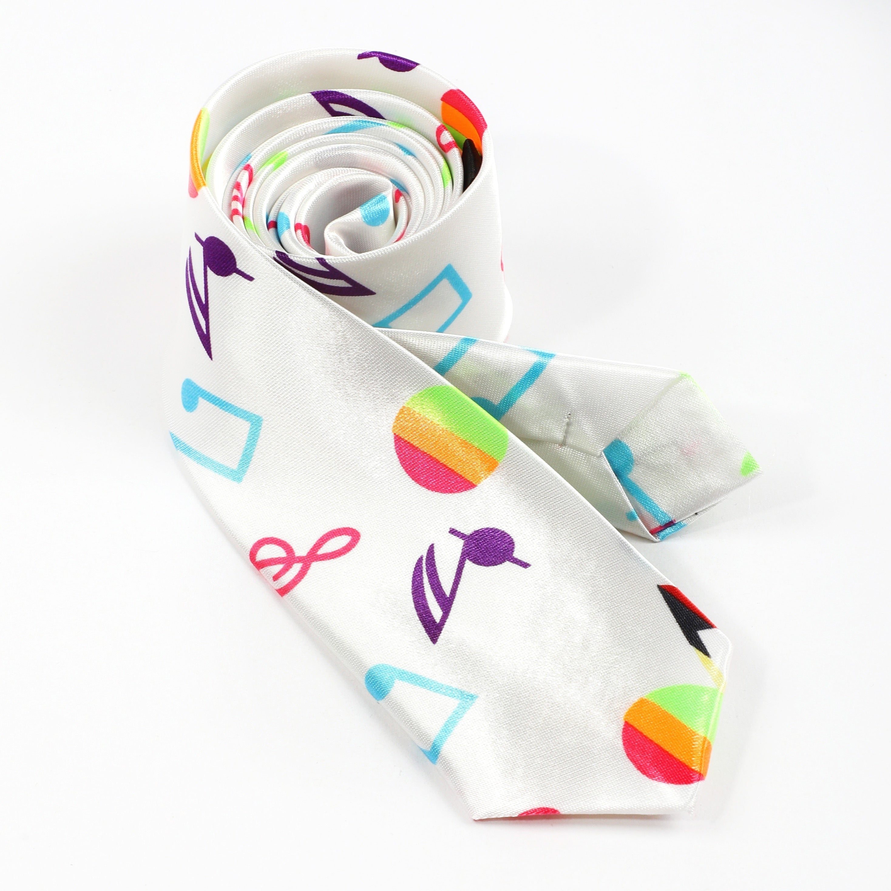 Musical Note Print Necktie Tie Unisex Shirt Tie For Women