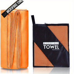 Solid Microfiber Fitness Towel - Quick-drying Sweat-absorbing