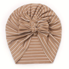 Spring Intercolor Strip Bow Baby Hat