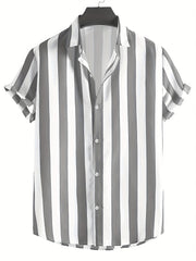 Men's Striped Short Sleeve Shirt