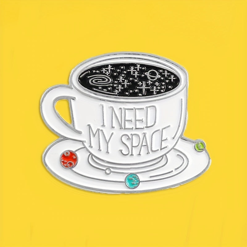 Solar System Coffee Enamel Pin Cup Backpack
