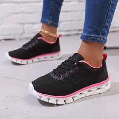 Women's Lightweight Chunky Sneakers Lace Up Running Shoes