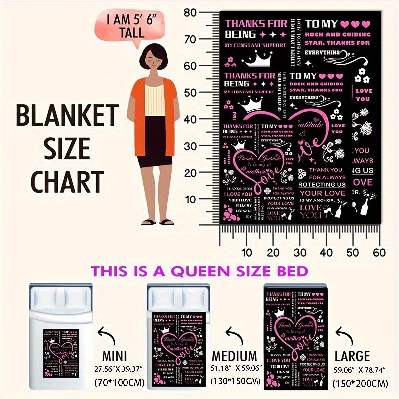Soft and Comfortable Blanket Gift for Mom - Easy to Carry