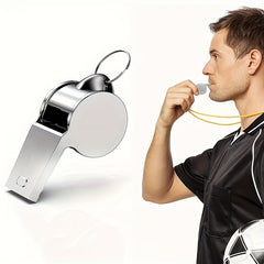 Metal Emergency Whistle With Lanyard for Outdoor Camping & Mountaineering