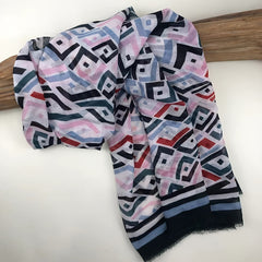 Classic Print Scarf Anti Cold Warm Romantic Vintage Comfortable