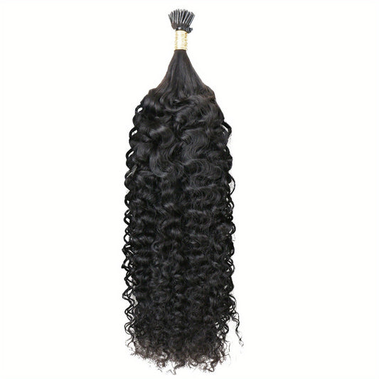 50g Kinky Curly I Tip Hair Extensions 100% Virgin Brazilian Human Hair For Women
