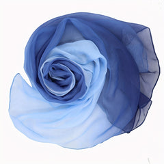 Gradient Silk Scarf Hijab Shawl Casual Windproof Head Wraps Turban