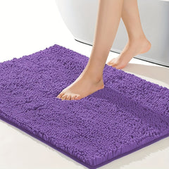 Purple Solid Non-slip Bathroom Floor Mat