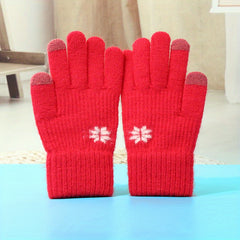 Kids' Plush Winter Split-finger Gloves, Mobile-friendly