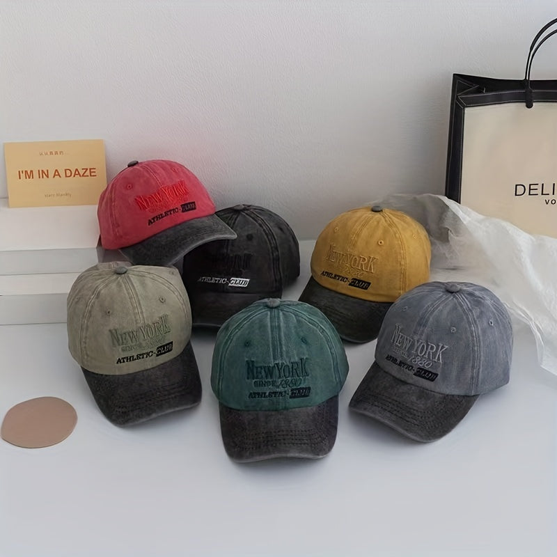 Vintage Denim Distressed Cap Sun Protection Comfortable Cap