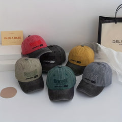 Vintage Denim Distressed Cap Sun Protection Comfortable Cap