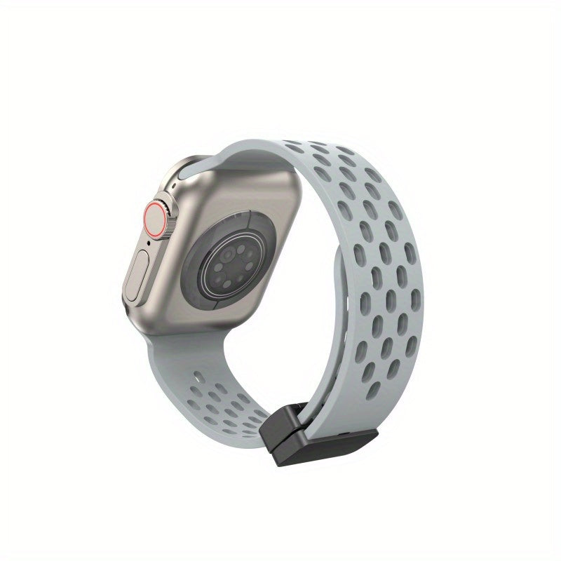 Stylish Magnetic Silicone Strap for iPhone Watch 8 7 6 5 4