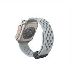 Stylish Magnetic Silicone Strap for iPhone Watch 8 7 6 5 4