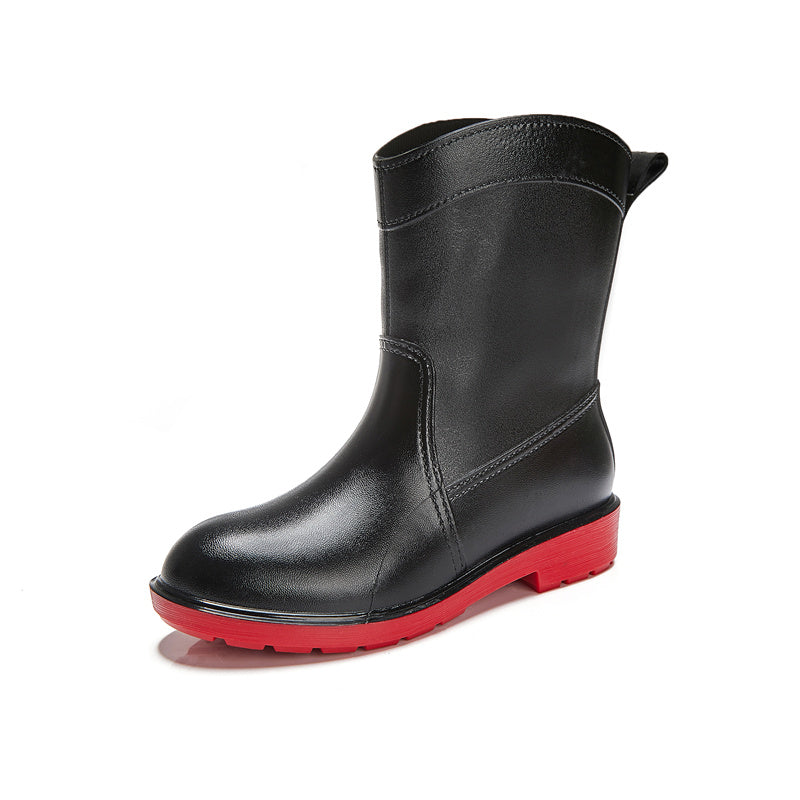 Women's Waterproof Mid Calf Rain Boots Non Slip Outdoor Footwear