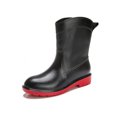Women's Waterproof Mid Calf Rain Boots Non Slip Outdoor Footwear