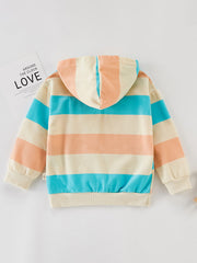 Toddler Boy Stripes Casual Hoodie