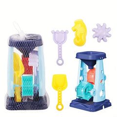 Kids Beach Toy Set Sand Shovel Barrel Car Hourglass