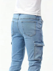 Men's Slim Fit Distressed Stretch Denim Jeans