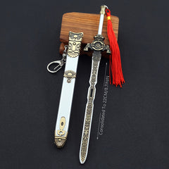 Mini Sword Pendant Key Chain with Sheath Toy Pendant for Accessories