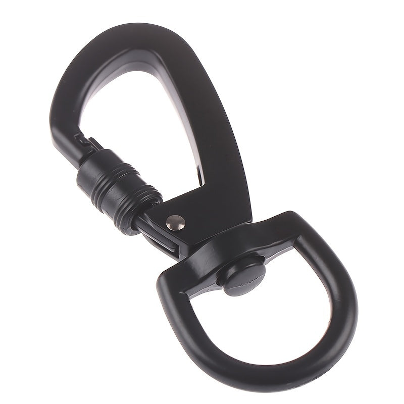 D Type Hanging Buckle Locking Carabiner Swivel Ring for Camping Hiking