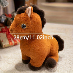 Plush Horse Stuffed Animal Toy Soft Brown & Fur Halloween Themed Gift