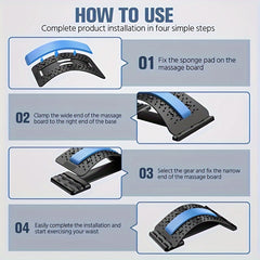 Adjustable Back Massage Stretcher for Spine Board Waist Stretching