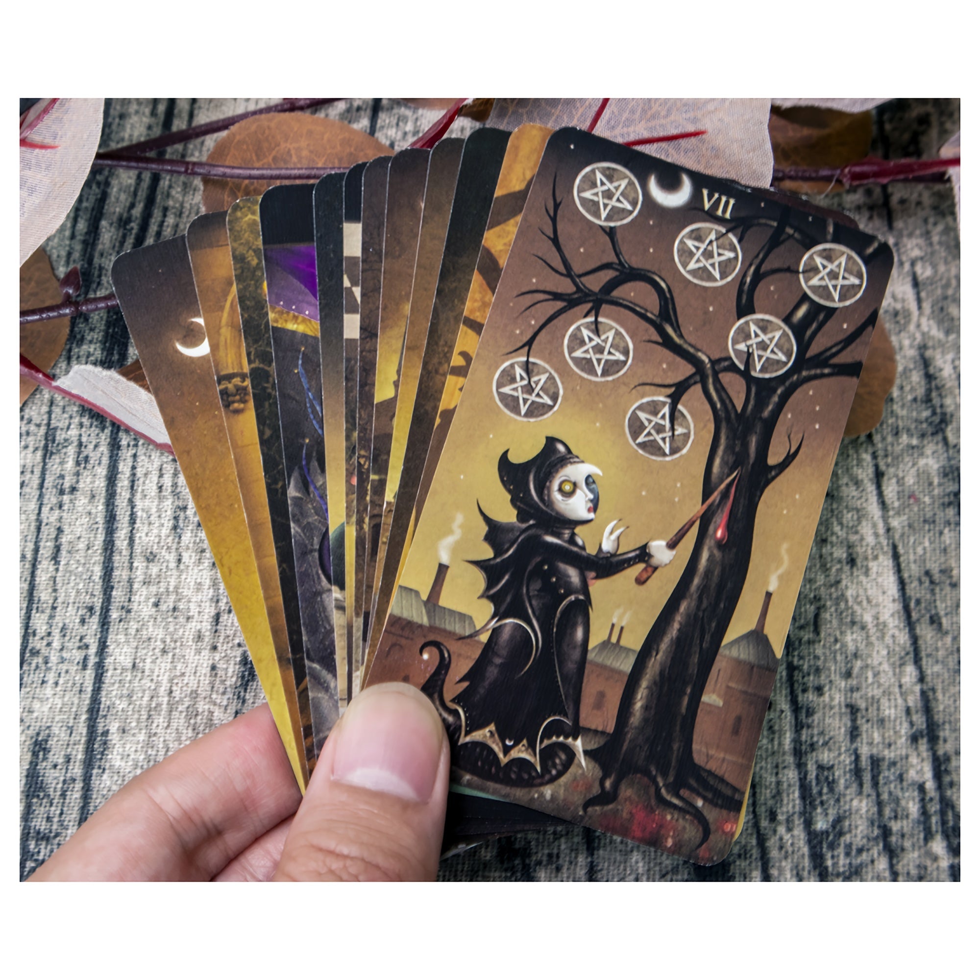 1 Evil Moon Tarot Card Deck with Guide - Outdoor Camping Games