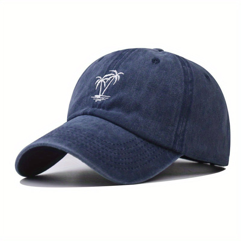 Embroidered Coconut Washed Woven Baseball Cap