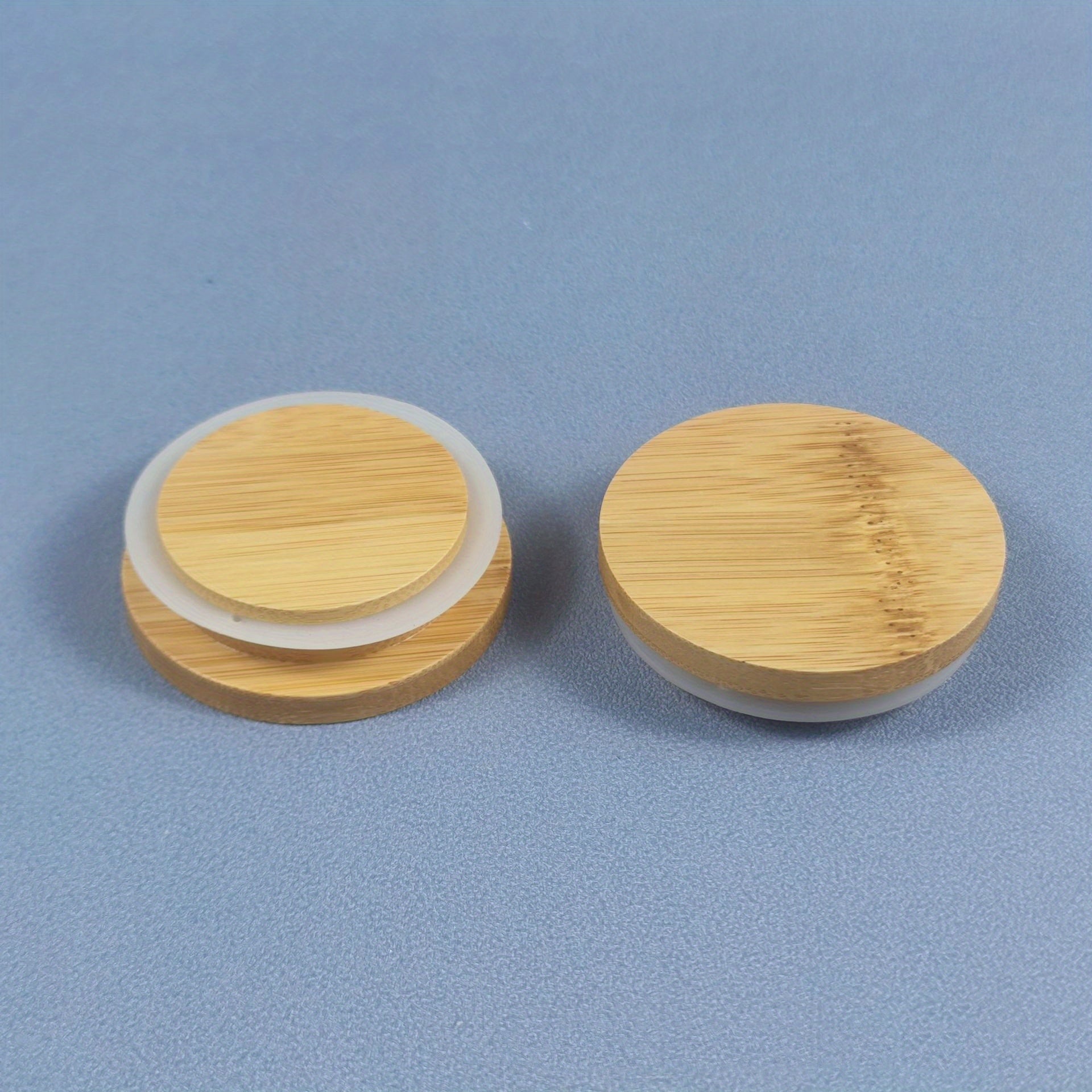 Reusable Bamboo Lid w/ Straw Hole for Mason Jars & Cups