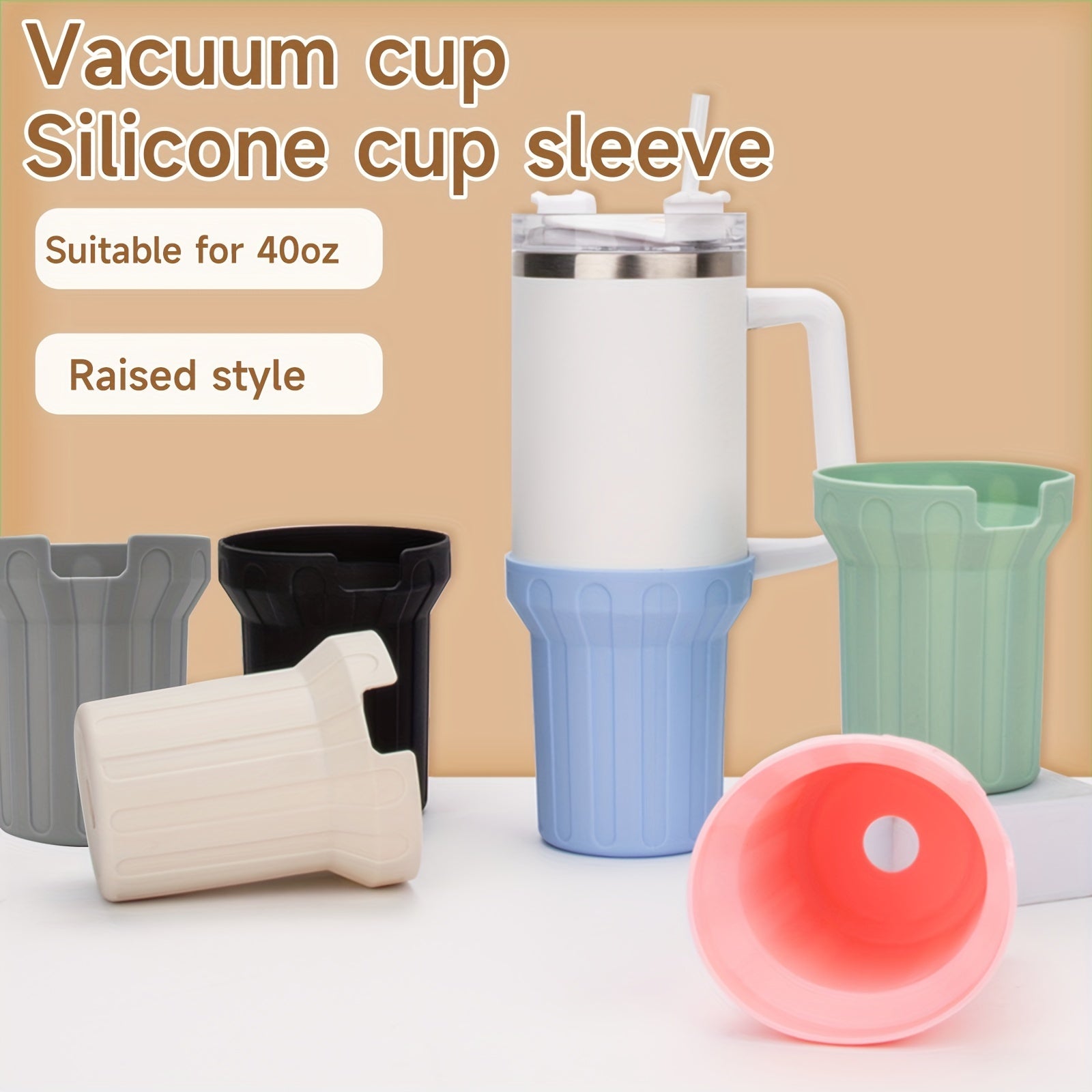 Solid Silicone Cup Boot For 40oz Cup - Non-slip Protective Sleeve