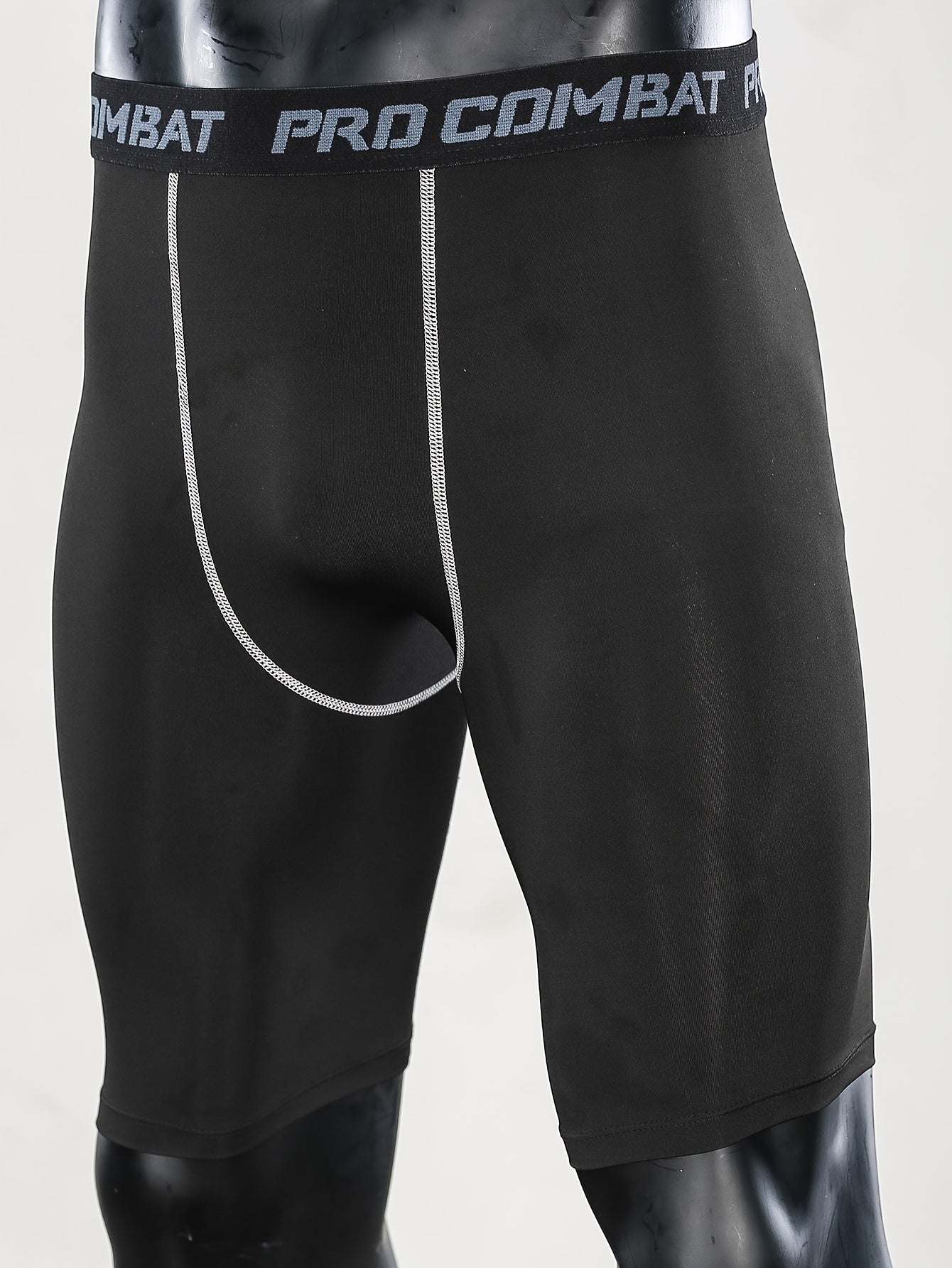 Men's Solid Compression Shorts High Stretch Active Bottom