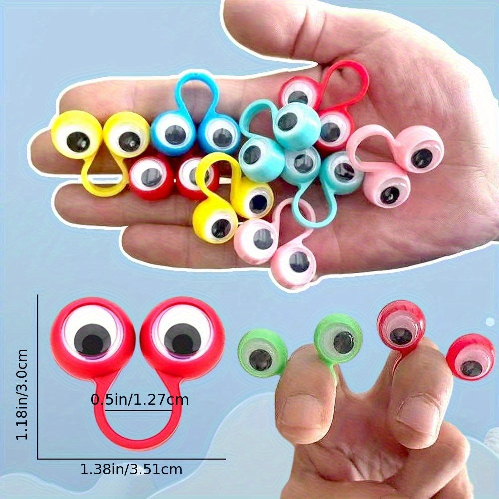 100pcs Eye Finger Puppets Set Wiggly Eyeball Finger Puppet Eye Rings Favors