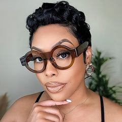 Vintage Round Light Blocking Glasses for Women