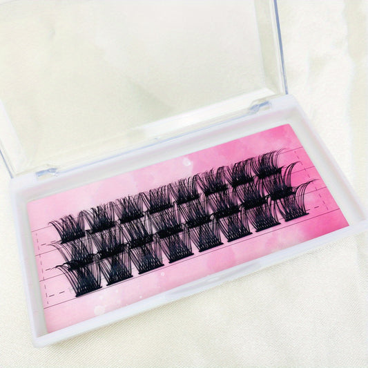 24 pcs Reusable Wispy False Eyelashes D Curl 14 16 18mm Mix DIY Lash Extension