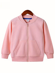 Toddler Active Sweatshirts Jackets Boy Girl Kids Autumn Solid Sports Tops