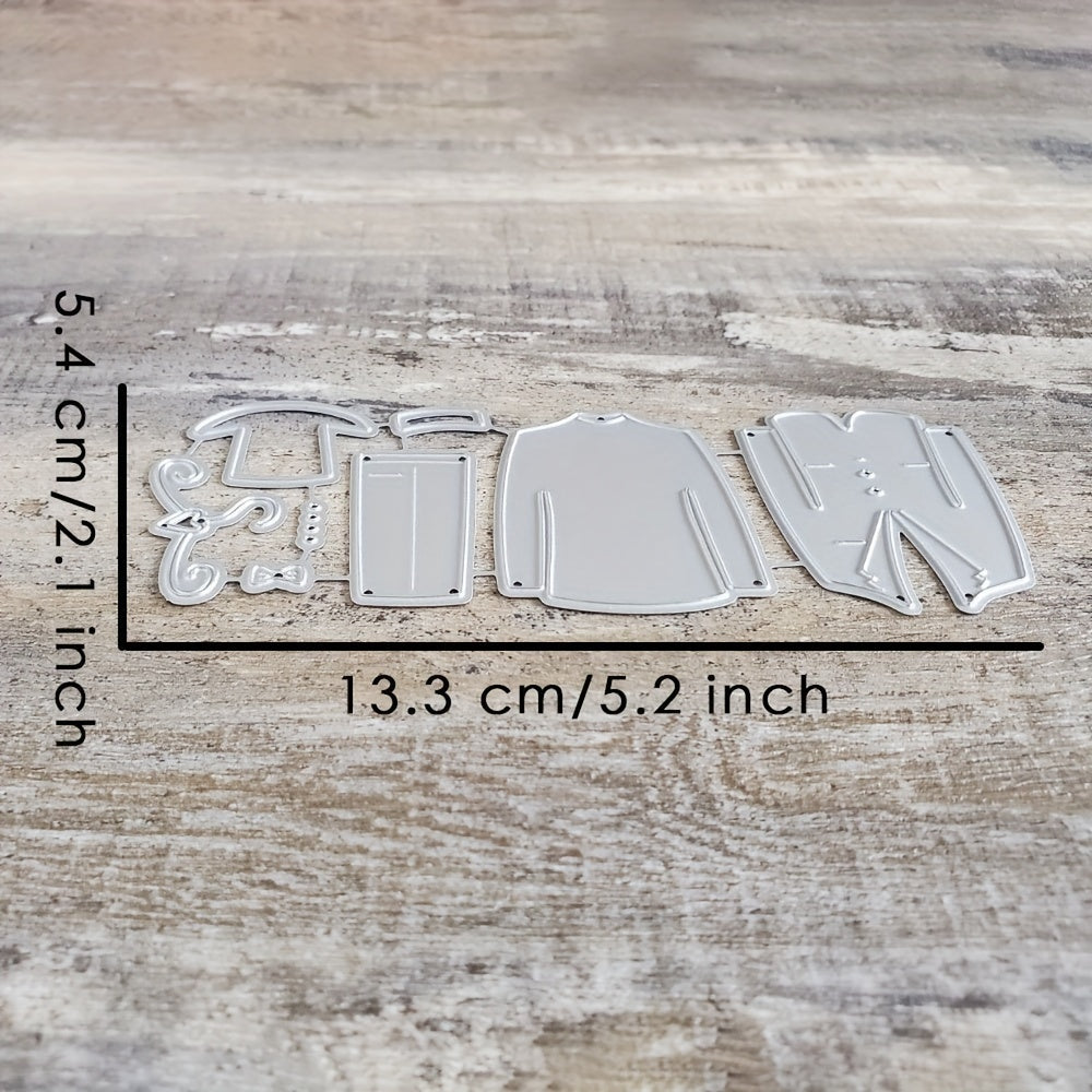 Metal Cutting Stencil Bride & Groom Dress Die For Card Decoration