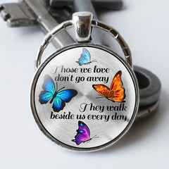 Vintage Butterfly Keychain Necklace for Boys and Girls
