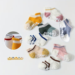 5 Pairs Baby Cartoon Anti-Skid Cotton Socks for Floor & Trampol