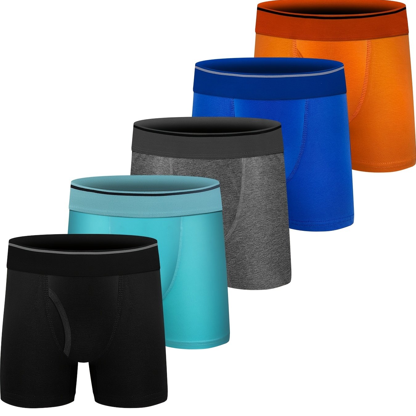 5pcs Boys Boxer Briefs Soft Cotton Underwear