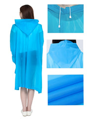 Hooded Rain Ponchos for Adults and Kids - Waterproof Coats