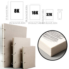16K Sketchbook 160g Linen Cover Art Notepad Drawing Book