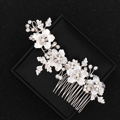 Silvery Wedding Hair Comb Bridal Hair Pins Bridal Headpiece Bridal Hairpiece