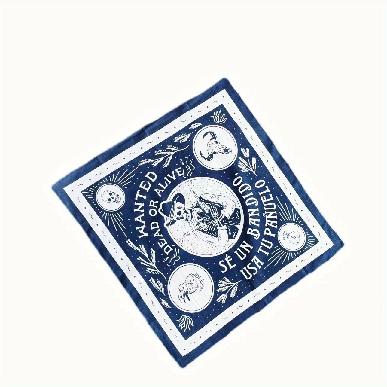 Skull Cowboy Vintage Cotton Hip Hop Bandana Scarf