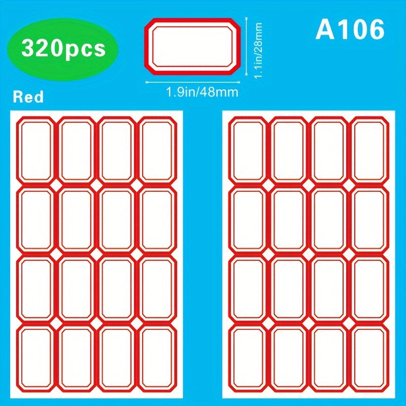 480 Oral & 320 Classification Self-Adhesive Stickers - Handwritten Name Labels