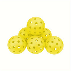 6pcs Pickleball Balls 40 Holes Stable High Elastic Outdoor Balls Set