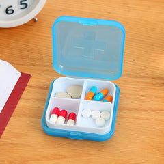 4 Compartment Travel Pill Box Portable Storage Case Medicine Organizer