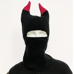 Balaclava Horn Ski Mask Unisex Hip Hop Beanie Knitted Elastic Headgear